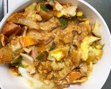 お一人様野菜たっぷりトマト旨辛味親子丼風作り方20写真