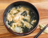 とろ～り♡お餅と海苔のたまごスープ作り方5写真