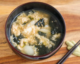 とろ～り♡お餅と海苔のたまごスープ作り方5写真
