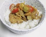 コンソメ風たまトマ丼　オヤジ飯作り方9写真