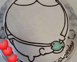 ちいかわ　ハチワレ　キャラケーキ作り方22写真