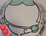 ちいかわ　ハチワレ　キャラケーキ作り方23写真