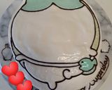 ちいかわ　ハチワレ　キャラケーキ作り方25写真