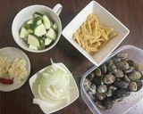 ズッキーニとアサリのショートパスタ作り方1写真