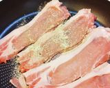薄切り豚ロースのケチャ＆ソース重ね焼き。作り方2写真
