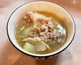 味付け簡単！冬瓜と豚こまの優しいスープ作り方4写真