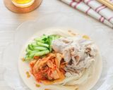 ピリ辛♡豚しゃぶキムチ豆乳そうめん作り方5写真