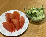 きゅうりとトマトの中華和え作り方1写真