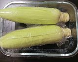 今年初のとうもろこしレンジで簡単作り方1写真