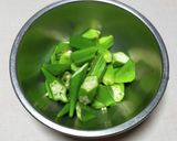 オクラと鶏もも肉の甜麺醤炒め作り方2写真