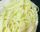 カマンベールチーズを溶かしたチーズパスタ作り方1写真