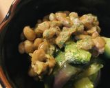 毎日の納豆●焼き茄子添え作り方2写真