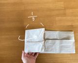 ポリ袋ピッタリに合わせて作る、紙折ゴミ箱作り方6写真