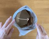 ポリ袋ピッタリに合わせて作る、紙折ゴミ箱作り方15写真