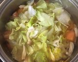 給食の「トマトとレタスのスープ」♡5分作り方4写真