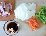 簡単美味しい【素麺チャンプルー（めんつゆ作り方1写真
