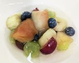 桃入りフルーツポンチ。サイダー仕上げ！作り方1写真