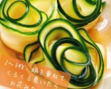 母の日☆ひらひらズッキーニのめんつゆ漬け作り方5写真