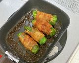 ピーマンのチーズ入り肉巻き♪焼肉のタレで作り方10写真