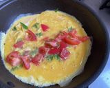 ふわっトロ豆腐チーズとトマトのオムレツ作り方3写真