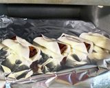 餃子の皮でうな蒲ちゃんとろ~りチーズ焼き作り方4写真