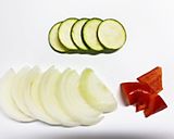 豚肉と夏野菜の生姜焼き(透析サポート)作り方1写真
