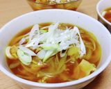 カレー肉うどん、ねぎ＆ねぎ。作り方8写真