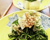 モロヘイヤ 大葉 茗荷ものった豆腐サラダ作り方4写真