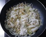 不器用エビ(シーフード)クリームパスタ作り方2写真