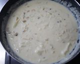 不器用エビ(シーフード)クリームパスタ作り方3写真