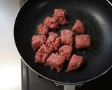 不器用合挽肉のサイコロステーキ作り方2写真