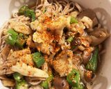 きのこオクラ蕎麦作り方5写真