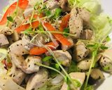 鶏肉とエリンギのバジル炒め作り方4写真