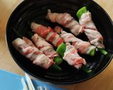 レンジでオクラ肉巻き☆みょうが梅肉和え作り方2写真