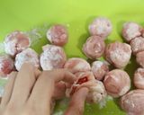 食欲そそる甘酢だれ♪肉巻きトマト作り方1写真
