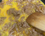 焼肉のタレで簡単！牛コマの卵炒め作り方3写真