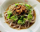 スベリヒユとオクラ納豆のとろみそば作り方3写真