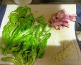 甘長唐辛子とベーコンのパスタ作り方2写真