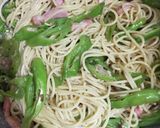 甘長唐辛子とベーコンのパスタ作り方4写真