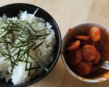 大人月見丼☆韓国魚ニソ☆朝食☆卵作り方2写真