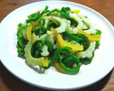 苦くて美味しいゴーヤとピーマンの炒め物作り方8写真