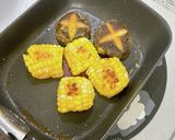 茹でとうもろこしとしいたけのバター醤油焼作り方3写真