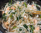 エビともやしと空芯菜のあんかけ炒め作り方4写真
