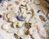 ノンオイル・鶏胸と茄子のクリームパスタ作り方5写真
