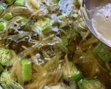 お吸い物　茗荷とおくら作り方4写真