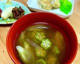お吸い物　茗荷とおくら作り方5写真