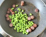 ソーセージと枝豆のバター醤油焼き作り方5写真