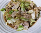 豚こま肉とキャベツのウスターソース炒め作り方6写真
