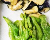揚げ茄子と万願寺唐辛子の酢味噌和え作り方6写真