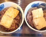 湯葉と豆腐とキノコのあんかけ丼作り方6写真